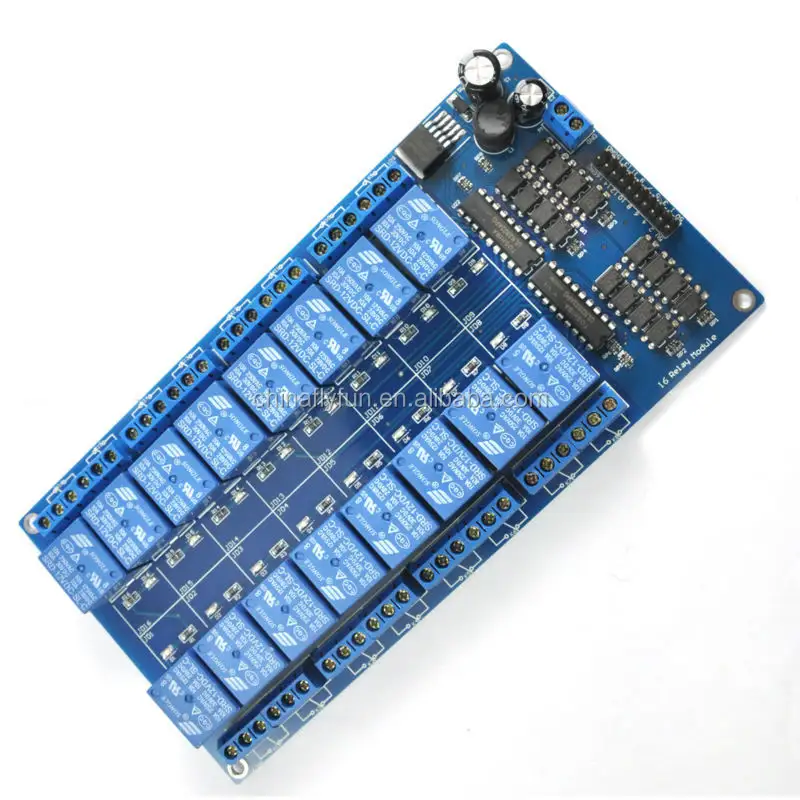 Плата интерфейса релейного модуля 12 в 16 каналов для Arduino PIC ARM DSP PLC с оптроном, мощность LM2576