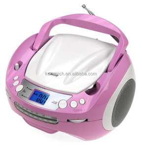 Radiocasetera Portátil CT-288 con Diseño Aerodinámico, Color Rosa, Estilo Vanguardista - Product Image 1