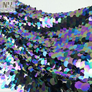 Nanoyee — <span class=keywords><strong>tissu</strong></span> noir à paillettes, étoffe complète, <span class=keywords><strong>Kimono</strong></span> noir magique - Product Image 6