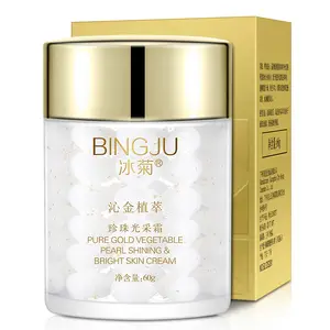 Bingju fabricante hidratante creme facial, nutritivo, produtos de beleza, creme branqueador de pérolas dourado
