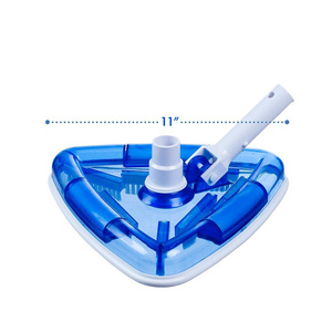 Accessoires de nettoyage de spa de piscine de luxe Brosse de tête d'<span class=keywords><strong>aspirateur</strong></span> <span class=keywords><strong>avec</strong></span> nettoyeur transparent <span class=keywords><strong>triangulaire</strong></span> pivotant - Product Image 4