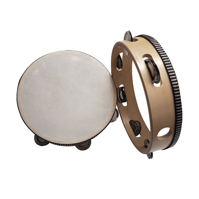 6 Inch Musical Instrument Wooden Kids Tambourine for Sale