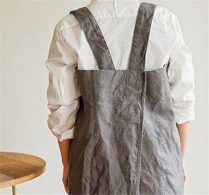 Nouvelle mode toile coton <span class=keywords><strong>tablier</strong></span> en lin pour serveuse fleuriste cuisine enfants - Product Image 5