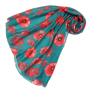 Venta al por mayor <span class=keywords><strong>de</strong></span> las mujeres <span class=keywords><strong>de</strong></span> la moda amapola floral impreso chal noche bufanda - Product Image 3