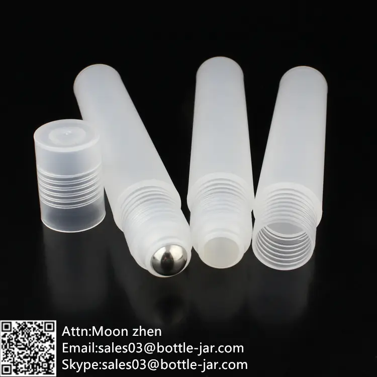 Cheaper price 15ML clear plastic tube packaging with roller ball