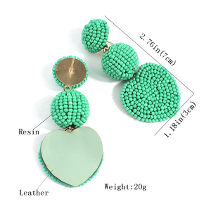 Dichiarazione di moda <span class=keywords><strong>orecchini</strong></span> pendenti <span class=keywords><strong>a</strong></span> cuore <span class=keywords><strong>fatti</strong></span> <span class=keywords><strong>a</strong></span> <span class=keywords><strong>mano</strong></span> bohémien <span class=keywords><strong>orecchini</strong></span> pendenti <span class=keywords><strong>con</strong></span> <span class=keywords><strong>perline</strong></span> di semi femminili per gioielli da festa da donna - Product Image 3