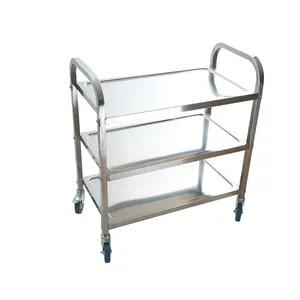 Hotel restaurant stainless steel collapsible food service cart