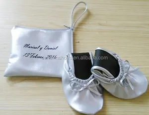 2019 OEM Wedding After Party Foldable Ballerinas Pump Shoes with Customer Logo Bag