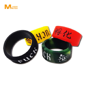 Anillos de Silicona Personalizados con Logotipo Grabado/En Relieve, Opciones de Color Pantone, Tamaños Personalizables, Marca MTX, Rosa/Verde/Rojo - Product Image 3