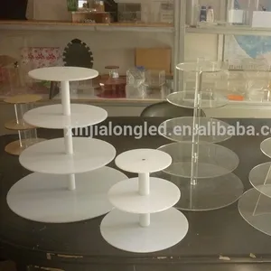 6 Tier Acrylic cupcake and cake tower display stand Party Acrylic Tiers Round Black Acrylic Cupcake Stand