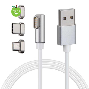 Codo 3 en 1 <span class=keywords><strong>cable</strong></span> magnético para iphonex Samsung <span class=keywords><strong>cable</strong></span> cargador de imán micro USB <span class=keywords><strong>tipo</strong></span> C <span class=keywords><strong>cable</strong></span> de carga de datos - Product Image 1