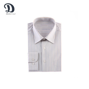 Mens algodon dobby camisas de <span class=keywords><strong>manga</strong></span> <span class=keywords><strong>larga</strong></span> de cuello de pie - Product Image 1