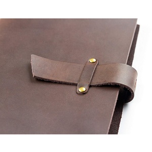 Stile Vintage In Vera Pelle Notebook Ricaricabile Ufficiale Del Cuoio Genuino con Custom Logo In Rilievo - Product Image 5