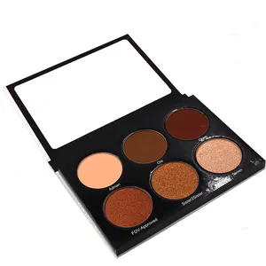 6 Kleur Oogschaduwpalet Multi-Color Cosmetische Oogschaduw Poeder Nude Oogschaduw