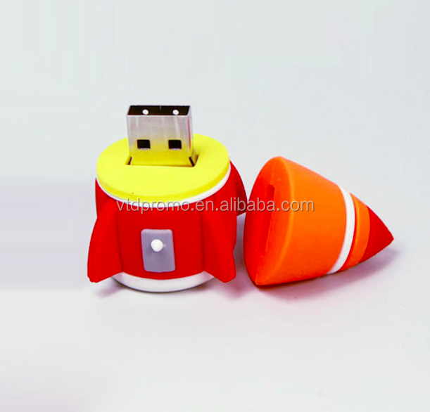 Rocket Mouse Usb OEM Cheapest Custom Pvc Rocket Shape Usb Flash Drive, Rocket Pen Drive ...
