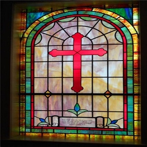 Chino tiffany estilo iglesia de cristal de vidrio precio al por mayor - Product Image 6