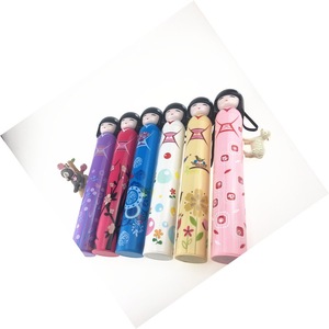 Japanse Meisje Pop Fles Vorm Paraplu Vouwen Potlood Paraplu Voor Student Mooie Cartoon Fles Paraplu Parasol - Product Image 3