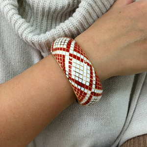 Indiana di Stile a Forma di Serpente Circolare Goccia di Smalto Della Lega Dell'annata Braccialetti Dichiarazione Del Polsino Dei Braccialetti Per Le Donne Gioielli A Mano