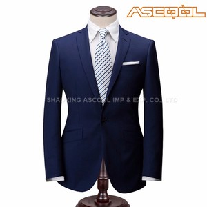 Respetuoso del medio ambiente de Poliéster/Viscosa/Spandex azul Oscuro novio <span class=keywords><strong>trajes</strong></span> de <span class=keywords><strong>boda</strong></span> - Product Image 1
