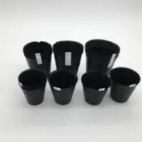 Pots de fleurs en plastique noir, vente en gros