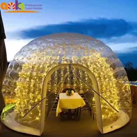 Igloo Transparent Dome Clear Bubble Inflatable Tent with LED Light