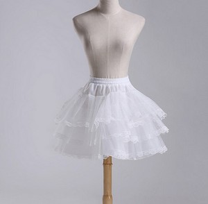 <span class=keywords><strong>Jupon</strong></span> <span class=keywords><strong>court</strong></span> en dentelle 3 couches, sous-jupe, décoration Crinoline, Cosplay WF953 - Product Image 2