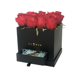 도매 맞춤 인쇄 된 사각형 큐브 종이 포장 꽃 상자 서랍 - Product Image 2