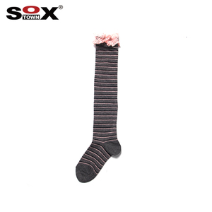 Young girl over <span class=keywords><strong>the</strong></span> knee compression socks ladies thigh high Stripe Socks - Product Image 1