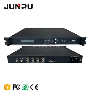 Junpu 8 ASI di Ingresso DVB 4 QAM Mux-Scrambler Modulatore DVB-C Qam Modulatore Per CATV