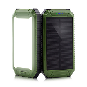 Alta Capacidad Dual usb puerto <span class=keywords><strong>5</strong></span> V entrada solar power Bank 10000 mAh con luz LED para camping al aire libre emergencia - Product Image 1