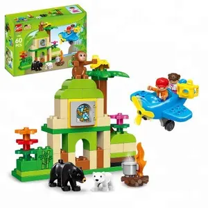 Educational DIY Toys ABS Large Building Block Toys Zoo Block Toys with legoing duplo set