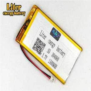 Plug 2,0-2 p 304080 ultra-thin polymer lithium battery 1500 mAh outdoor lighting 3,7 V Medical equipment with NTC - Product Image 1