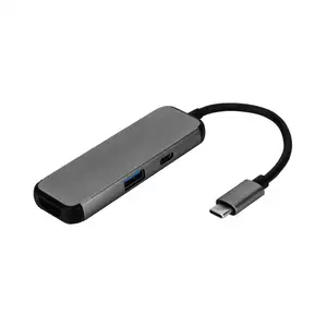 Type C to HDMI + USB3.0A and Type C female hub for PD charging with Switch game function 3 in 1 USB3.1 adapter cable