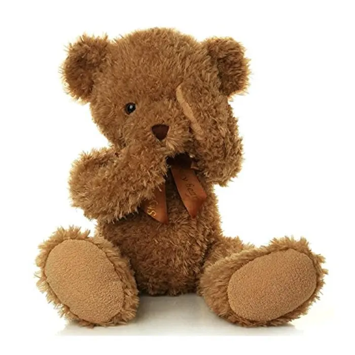 Peluche d'animaux pelucheux pour enfants, ours en peluche câblé avec aimant, pour garçons et filles,