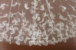 3D fiore di pizzo e piuma lungo due strati di nozze <span class=keywords><strong>velo</strong></span> di nozze abiti accessorio per la <span class=keywords><strong>sposa</strong></span> - Product Image 3