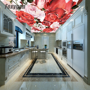 <span class=keywords><strong>Peinture</strong></span> de roses en PVC extensible, dessins d'art pour décoration de <span class=keywords><strong>plafond</strong></span>, <span class=keywords><strong>plafond</strong></span> en plastique imprimé 3D - Product Image 4