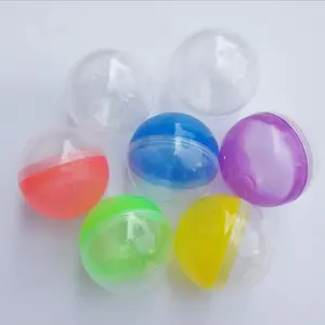 Boule en plastique Transparent pour les capsules de jouets, 5 pièces, brillante, de haute qualité, 65mm