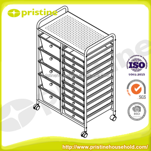 de meubles de rangement pour la maisonbricolage 9 tiroirs chariot de rangement roulant bureau couleur boîte en plastique - Product Image 3