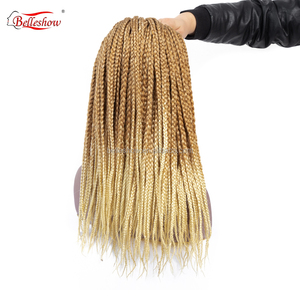 Vente chaude : Cheveux tressés en boîte de 18 pouces, style sénégalais, tresses en boîte à deux tons, expression pour les cheveux tressés en boîte - Product Image 4
