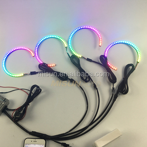 Sk6812 RGBW <span class=keywords><strong>E46</strong></span> Projecteur de phare <span class=keywords><strong>LED</strong></span> de voiture Nouvel état <span class=keywords><strong>Angel</strong></span> <span class=keywords><strong>Eyes</strong></span> Retrofit Light Flow - Product Image 2