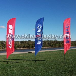 विज्ञापन डबल साइड मुद्रण फुटबॉल क्षेत्र झंडा बैनर आधार के साथ खड़े - Product Image 4