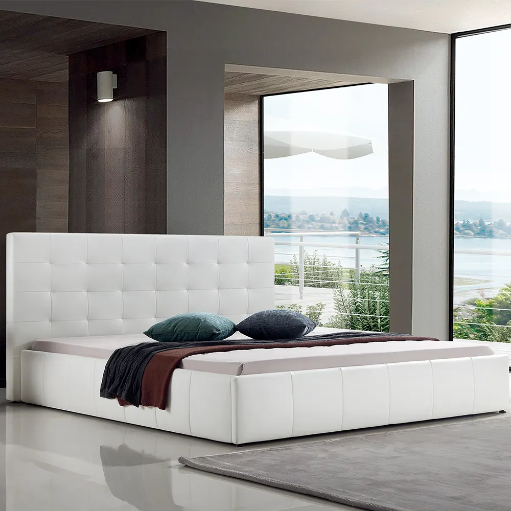 Chambre à coucher confortable king size cadre de luxe meubles de chambre à coucher lit de rangement multifonction