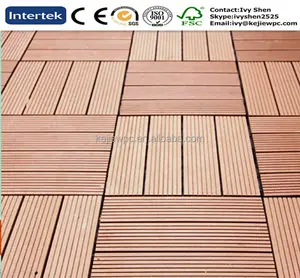 DIY Tile WPC Outdoor Decking Floor Plastics Wood Texture Waterproof New material