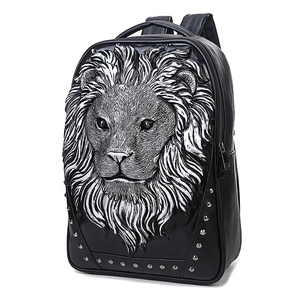 3D Fashion Unique <strong>Men</strong> <strong>Backpack</strong> Casual Wholesale PU <strong>Leather</strong> <strong>Backpack</strong> - Product Image 4