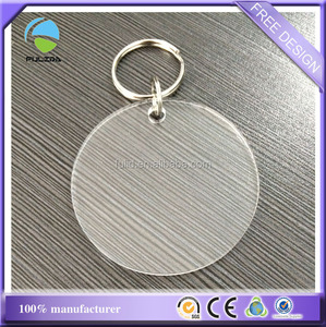 Llavero redondo de plástico acrílico transparente personalizado - Product Image 1