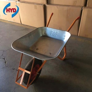 Hengyida wb6206 उच्च गुणवत्ता वाली पीली धातु भारी शुल्क टिकाऊ बड़े निर्माण व्हीलबैरो 150 किलोग्राम भार क्षमता 5cm रेत - Product Image 5