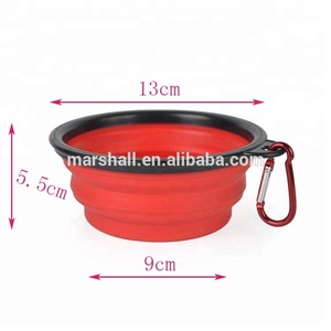 Mangkuk Air Hewan Peliharaan Silikon Dapat Dilipat Kustom Mangkuk Anjing Portabel - Product Image 3