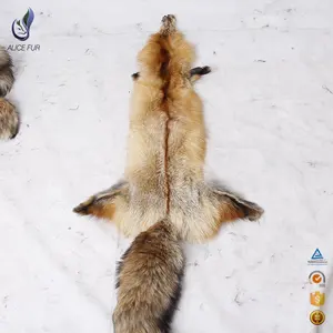 High Quality Tanned Fox Fur Skin Real Genuine Natural Red Fox Pelts With Wholesale Price