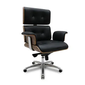 JA77 Foshan Furniture Modern Genuine Leather Wooden Arm Office Accent Chair Executive Otobi In Bangladesh Price