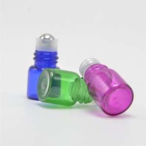 <span class=keywords><strong>1ml</strong></span> 2ml 3ml 명확한 호박색 스테인리스 롤러 공 및 까만 모자를 가진 병에 다채로운 유리제 목록 - Product Image 3